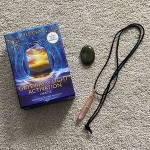 Oracle Card Necklace Labradorite Bundle